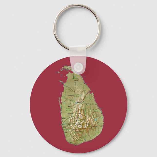 Porte-clés Porte - clé de carte du Sri Lanka (Recto)