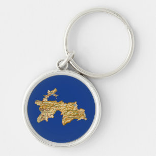 Porte-clés Porte - clé de carte du Tadjikistan