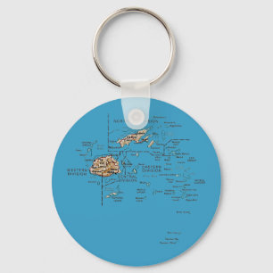 Porte-clés Porte - clé de carte Fidji