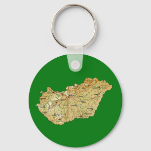 Porte-clés Porte - clé de carte Hongrie