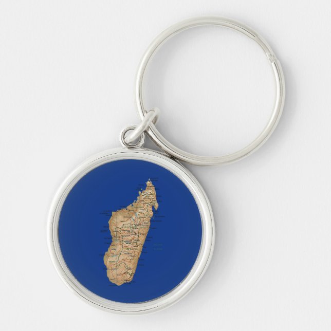 Porte-clés Porte - clé de carte Madagascar (Devant)