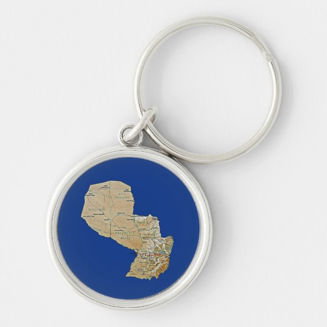 Porte-clés Porte - clé de carte Paraguay (Devant)