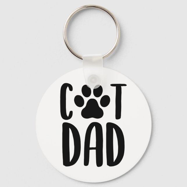 Porte-clés Porte - clé de Cat Dad (Recto)