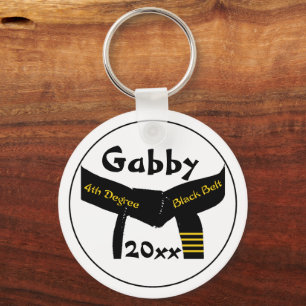 Porte-clés Porte - clé de ceinture noire de degré d'arts