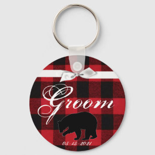 Porte-clés Porte - clé de chambre rouge Buffalo plaqué Ours n