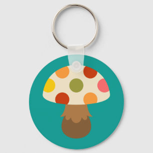 Porte-clés Porte - clé de champignons colorés mignons