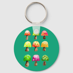 Porte-clés Porte - clé de champignons colorés mignons