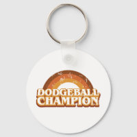 Porte - clé de championne de Dodgeball Retro