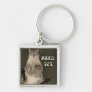 Porte-clés Porte - clé de chat "FEED ME"