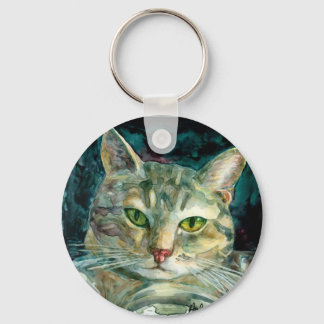 Porte-clés Porte - clé de chat gris Tabby