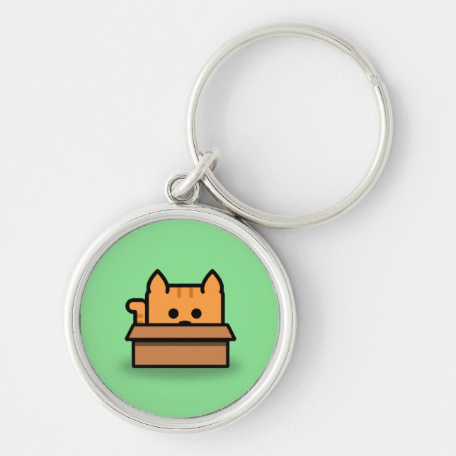 Porte-clés Porte - clé de chats carrés (Devant)