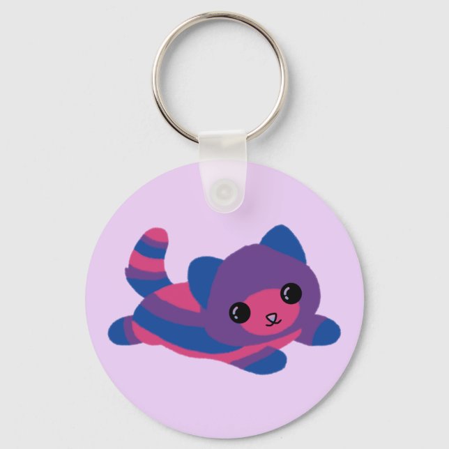 Porte-clés Porte - clé de chats de la Pride Bisexual (Recto)