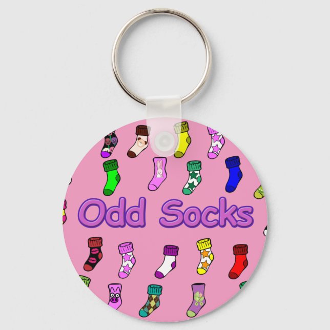 Porte-clés Porte - clé De Chaussettes Purs - Rose (Recto)