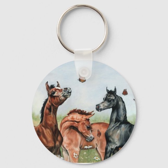 Porte-clés porte - clé de cheval arabe (Recto)