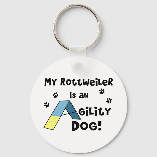 Porte-clés Porte - clé de chien d'agilité Rottweiler (Recto)