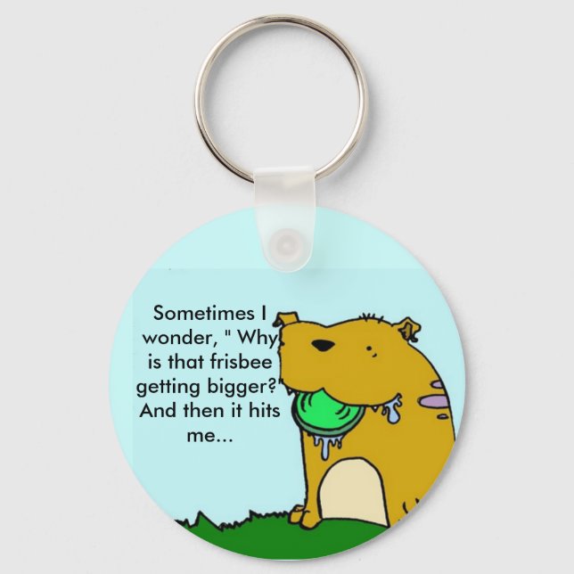 Porte-clés Porte - clé de chien de Frisbee (Recto)