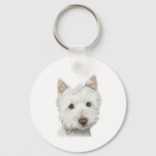 Porte-clés Porte - clé de chien mignon Westie