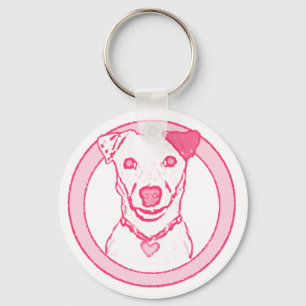 Porte-clés Porte - clé de chien rose