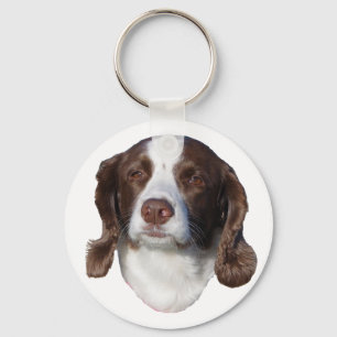 Porte-clés porte - clé de chiens Brown et blancs
