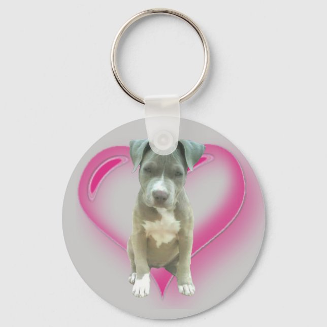 Porte-clés Porte - clé de chiot de Pitbull (Recto)