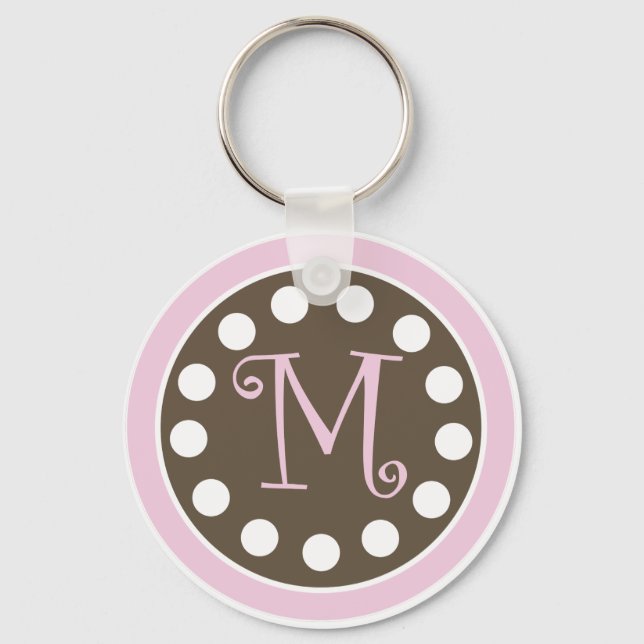 Porte-clés Porte - clé de chocolat rose "M" (Recto)