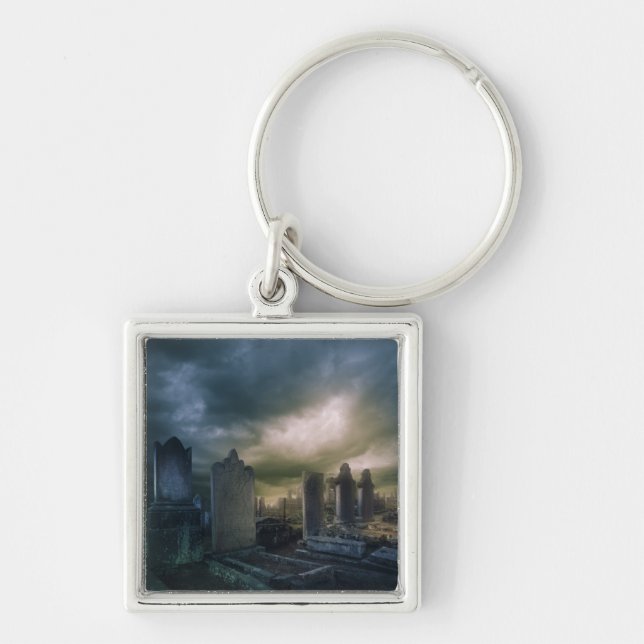 Porte-clés Porte - clé de cimetière gothique (Devant)