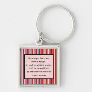 Porte-clés Porte - clé de citation d'Eleanor Roosevelt