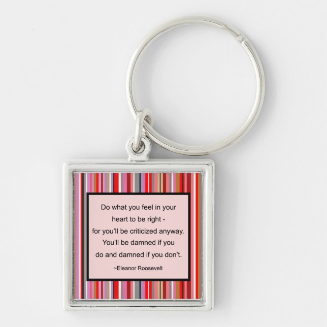 Porte-clés Porte - clé de citation d'Eleanor Roosevelt (Devant)