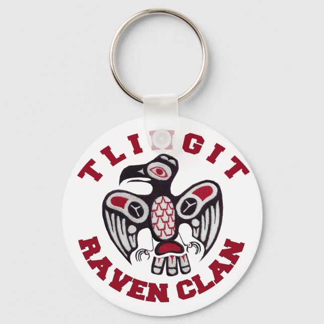 Porte-clés Porte - clé de clan Tlingit Raven (Recto)