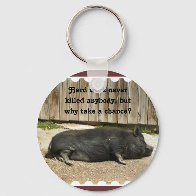 Porte-clés Porte - clé de cochon à ventre Pot (Recto)