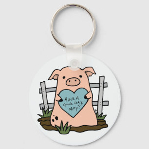 Porte-clés Porte - clé de cochon triste