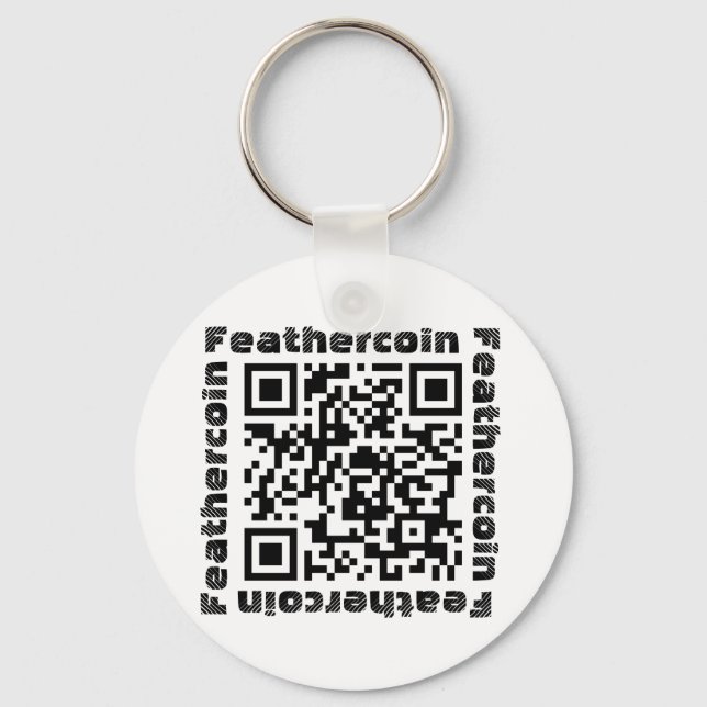Porte-clés Porte - clé de code QR Feathercoin (Recto)