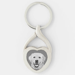Porte-clés Porte - clé de coeur de chien du Labrador Happy Pe