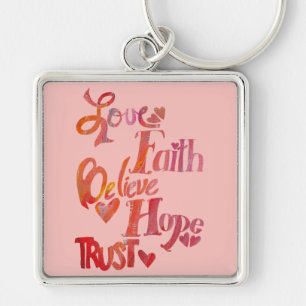 Porte-clés Porte - clé de collection de mots d'inspiration ro