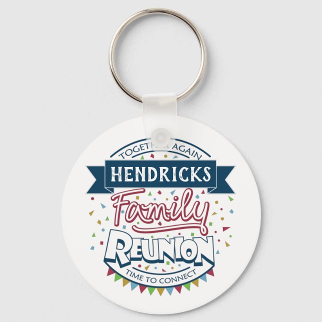Porte-clés Porte - clé de conception de réunion familiale (Recto)