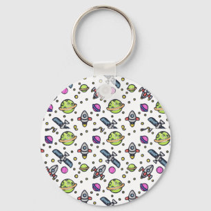 Porte-clés Porte - clé de conception motif Galaxy