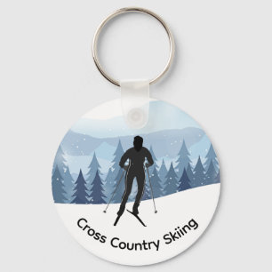 Porte-clés Porte - clé de conception ski de fond