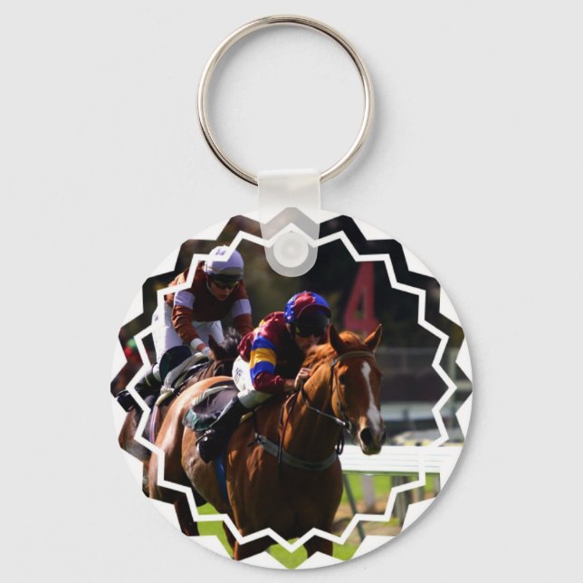 Porte-clés Porte - clé de course à cheval (Recto)