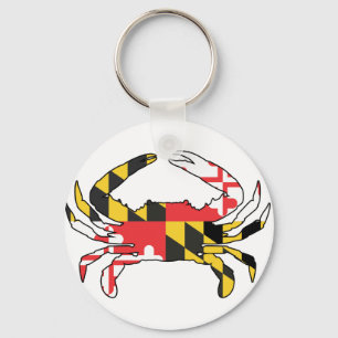 Porte-clés Porte - clé de crabe de falg d'état du Maryland