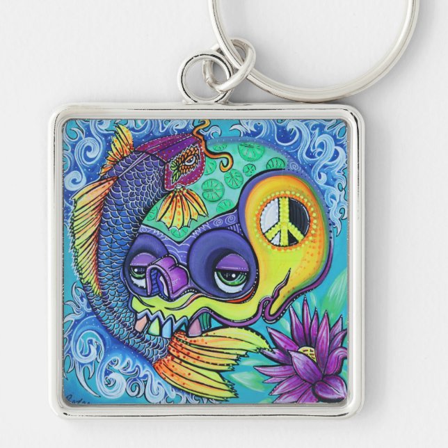 Porte-clés Porte - clé de crâne de poissons de Koi (Devant)