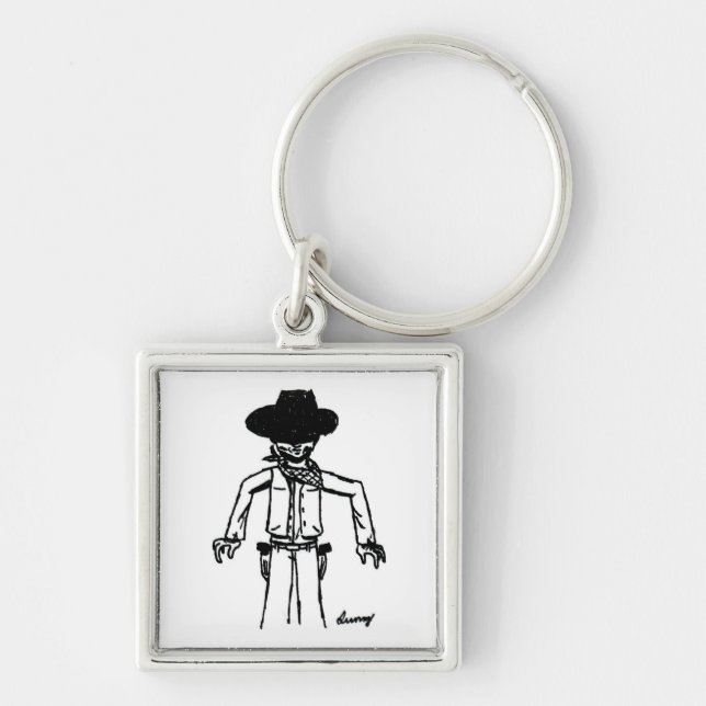Porte-clés Porte - clé de croquis Cowboy (Devant)
