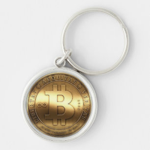 Porte-clés Porte - clé de cryptomonnaie Gold Bitcoin