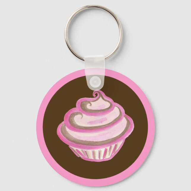 Porte-clés Porte - clé de Cupcake rose (Recto)