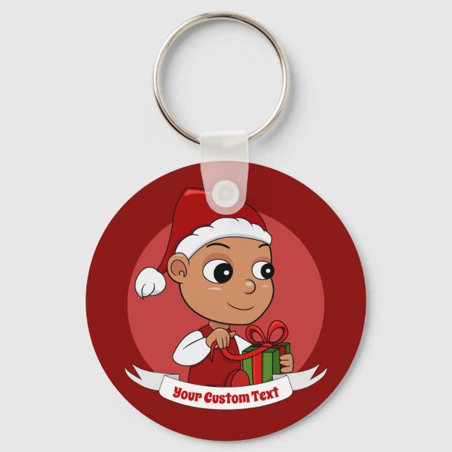Porte-clés Porte - clé de dessin animé de Noël mignon (Recto)