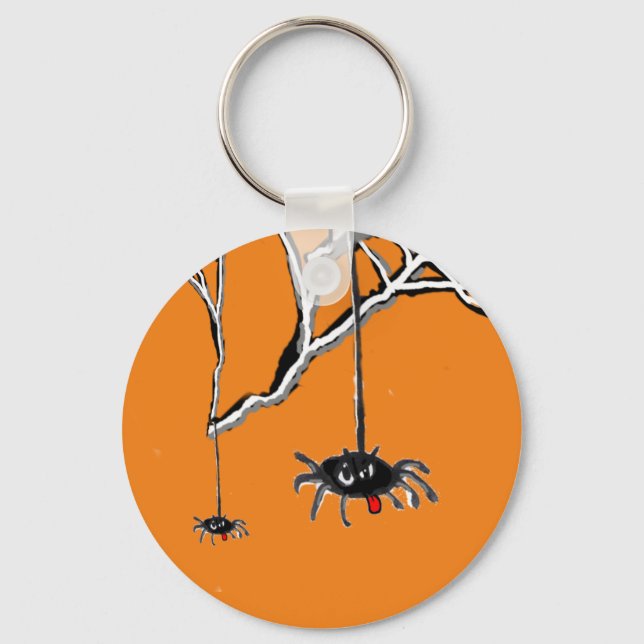 Porte-clés Porte - clé de dessin pour araignées d'Halloween (Recto)