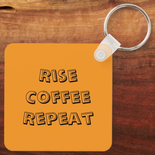 Porte-clés Porte - clé de devis de café motivationnel (Verso)