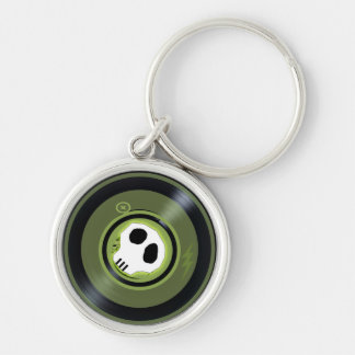 Porte-clés Porte - clé de disque vinyle de crâne