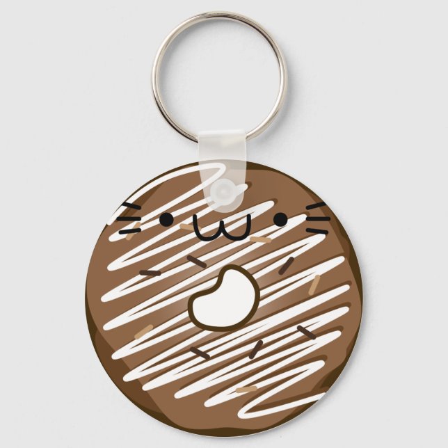 Porte-clés Porte - clé de Donut Chocolat Étitré (Recto)