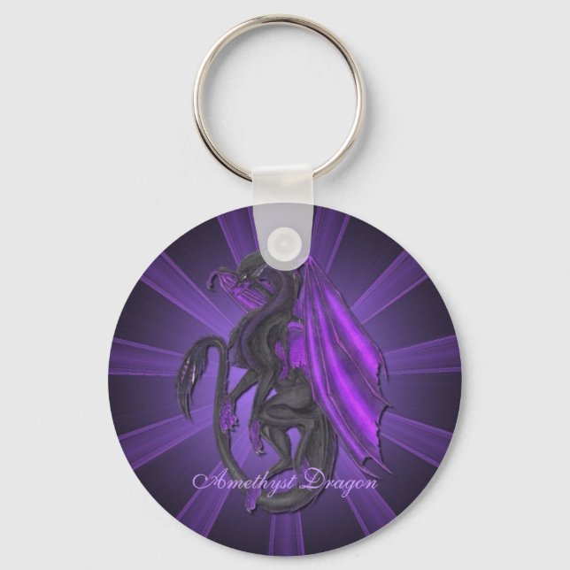 Porte-clés Porte - clé de dragon d'Amethyst violet (Recto)