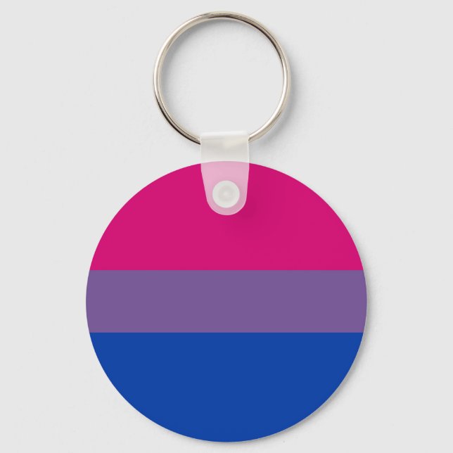 Porte-clés Porte - clé de drapeau de bisexualité (Recto)